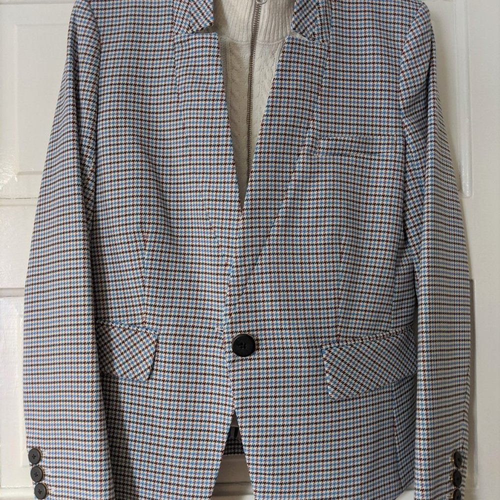 VERONICA BEARD Dickey JACKET Blue Plaid FARLEY - Picture 5 of 16